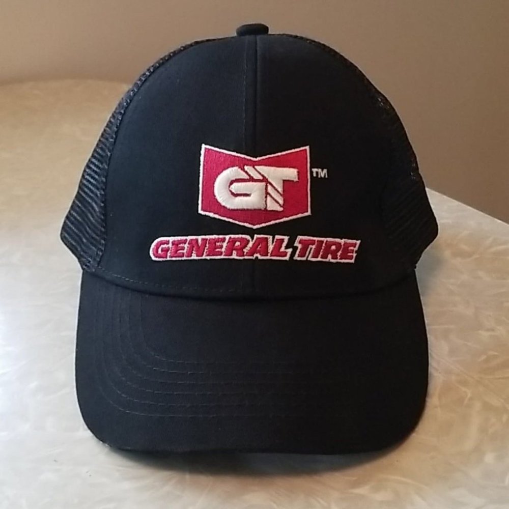 General Tire Black Mesh Adjustable Band Baseball Style Cap Hat